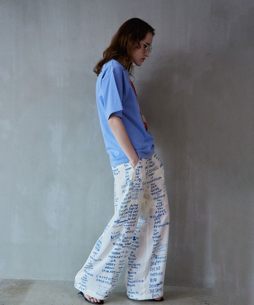 MAISON SPECIAL(メゾンスペシャル)の「【2026Summer PRE-ORDER】Handro Go Easy Pants/ハンドロゴイージーパンツ(その他パンツ・レディース・ブラック/ホワイト/レッド・36/38)」の2枚目の写真