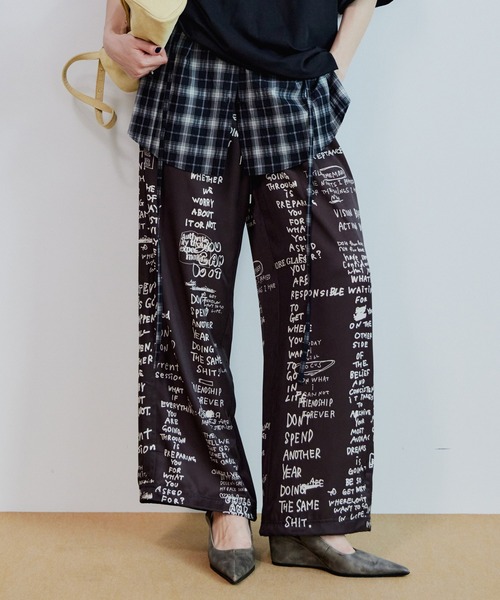 MAISON SPECIAL(メゾンスペシャル)の「【2026Summer PRE-ORDER】Handro Go Easy Pants/ハンドロゴイージーパンツ(その他パンツ・レディース・ブラック/ホワイト/レッド・36/38)」の6枚目の写真