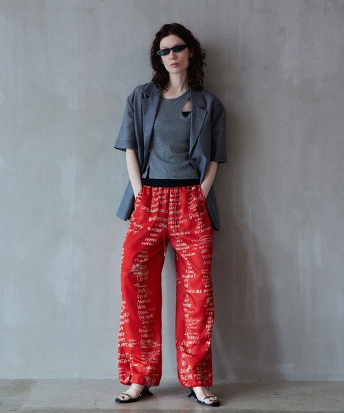 MAISON SPECIAL（メゾンスペシャル）の「Hand Logo Easy Pants/ハンドロゴイージーパンツ（その他パンツ・レディース・ブラック/ホワイト/レッド・36/38）」の17枚目の写真