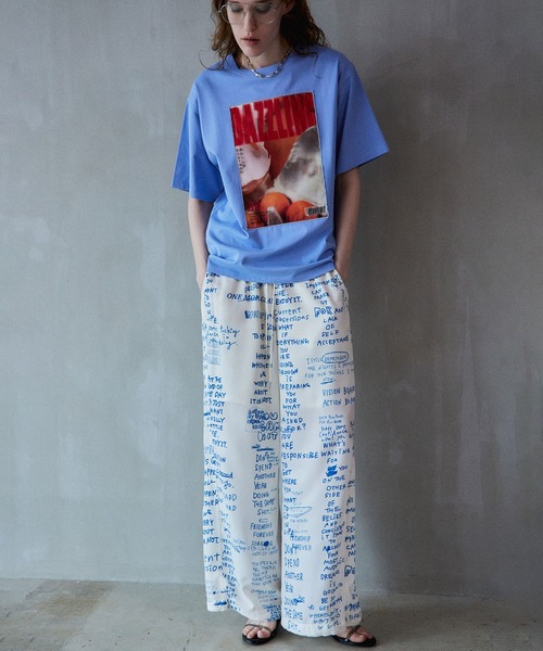 MAISON SPECIAL（メゾンスペシャル）の「Hand Logo Easy Pants/ハンドロゴイージーパンツ（その他パンツ・レディース・ブラック/ホワイト/レッド・36/38）」の21枚目の写真