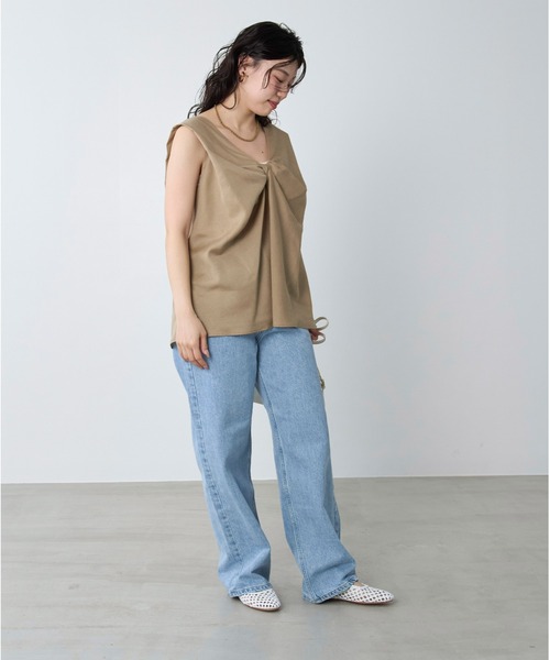 MICA&DEAL（マイカ＆ディール）の「2WAYツイストノースリーブブラウス（シャツ/ブラウス・レディース・ブラウン/ベージュ/ブラック・FREE）」の17枚目の写真