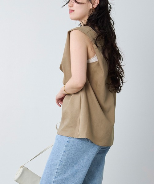 MICA&DEAL（マイカ＆ディール）の「2WAYツイストノースリーブブラウス（シャツ/ブラウス・レディース・ブラウン/ベージュ/ブラック・FREE）」の19枚目の写真