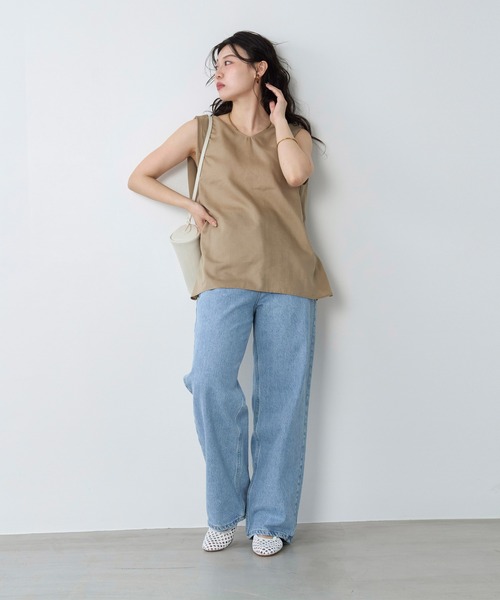 MICA&DEAL（マイカ＆ディール）の「2WAYツイストノースリーブブラウス（シャツ/ブラウス・レディース・ブラウン/ベージュ/ブラック・FREE）」の22枚目の写真