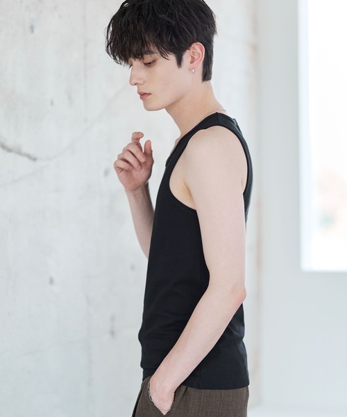 ASTRONOMY(アストロノミー)の「COTTON JERSEY SLIM-FIT TANK TOP(タンクトップ・メンズ・ホワイト/グレー/ブラック・XL/S/M/L)」の22枚目の写真