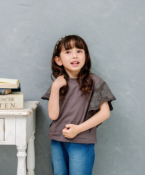 Rora(ローラ)の「カラハナ トップス(Tシャツ/カットソー・キッズ・チャコールグレー・110cm/120cm/150cm)」の16枚目の写真