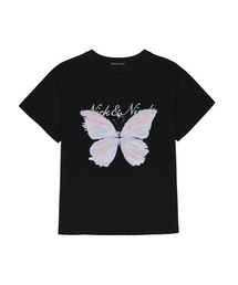 PASTEL BUTTERFLY GRAPHIC TOP_BLACK