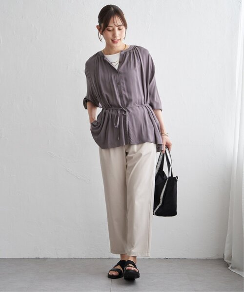 ikka(イッカ)の「【お得だ値】シアーブラウスアンサンブル【2点セット】(シャツ/ブラウス・レディース・グリーン/ブラウン系その他/ネイビー/グレイッシュベージュ・M/L)」の22枚目の写真