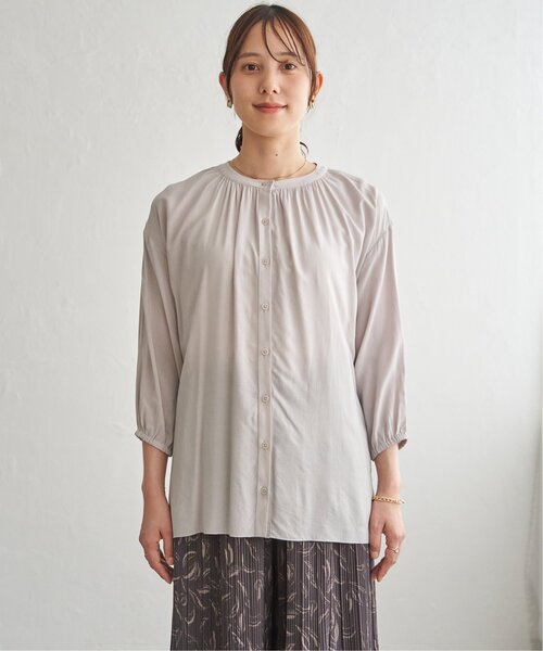 ikka(イッカ)の「【お得だ値】シアーブラウスアンサンブル【2点セット】(シャツ/ブラウス・レディース・グリーン/ブラウン系その他/ネイビー/グレイッシュベージュ・M/L)」の16枚目の写真