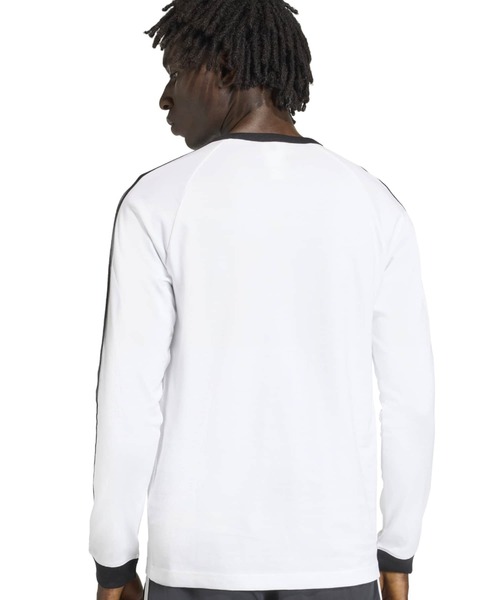adidas(アディダス)の「adidas 3-STRIPES LONGSLEEVE TEE / アディダス 3ストライプス ロングスリーブ Tシャツ(Tシャツ/カットソー・メンズ・ホワイト・M/S/XXL/XL/L)」の9枚目の写真