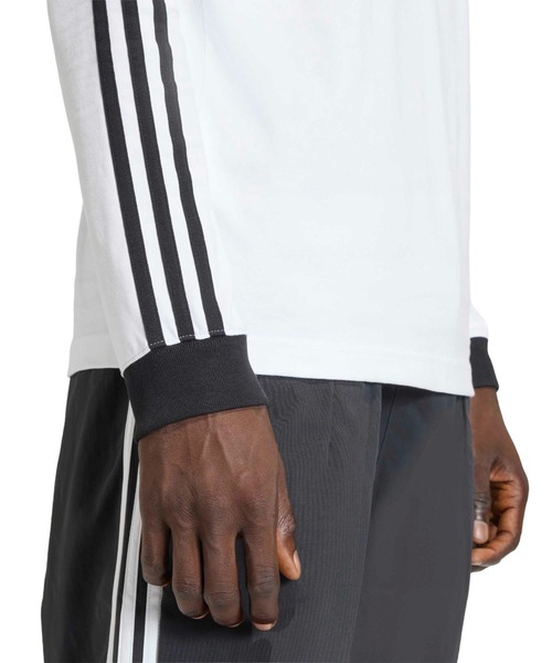 adidas(アディダス)の「adidas 3-STRIPES LONGSLEEVE TEE / アディダス 3ストライプス ロングスリーブ Tシャツ(Tシャツ/カットソー・メンズ・ホワイト・M/S/XXL/XL/L)」の6枚目の写真