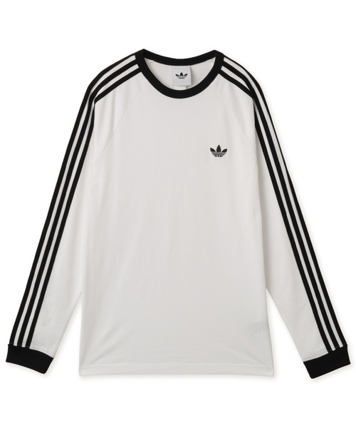 adidas(アディダス)の「adidas 3-STRIPES LONGSLEEVE TEE / アディダス 3ストライプス ロングスリーブ Tシャツ(Tシャツ/カットソー・メンズ・ホワイト・M/S/XXL/XL/L)」の3枚目の写真