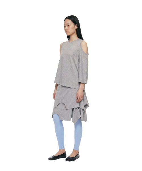 TRUNK PROJECT(トランクプロジェクト)の「Upside-Down Midi Skirt_Grey(スカート・レディース・グレー・SMALL)」の5枚目の写真