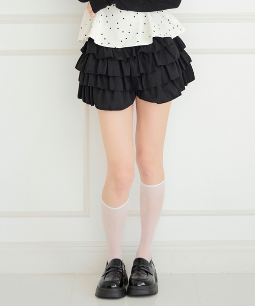 ALLuRing ChaRm（アリュリングチャーム）の「Angel Tiered Cake Skirt / エンジェルティアードケーキスカート（スカート・レディース・ブラック・FREE）」の3枚目の写真