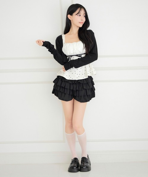 ALLuRing ChaRm（アリュリングチャーム）の「Angel Tiered Cake Skirt / エンジェルティアードケーキスカート（スカート・レディース・ブラック・FREE）」の6枚目の写真