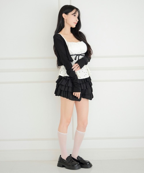 ALLuRing ChaRm（アリュリングチャーム）の「Angel Tiered Cake Skirt / エンジェルティアードケーキスカート（スカート・レディース・ブラック・FREE）」の7枚目の写真