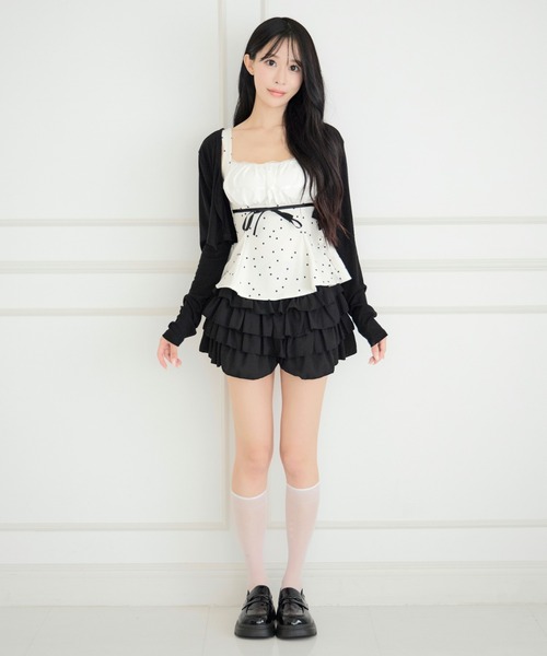 ALLuRing ChaRm（アリュリングチャーム）の「Angel Tiered Cake Skirt / エンジェルティアードケーキスカート（スカート・レディース・ブラック・FREE）」の5枚目の写真