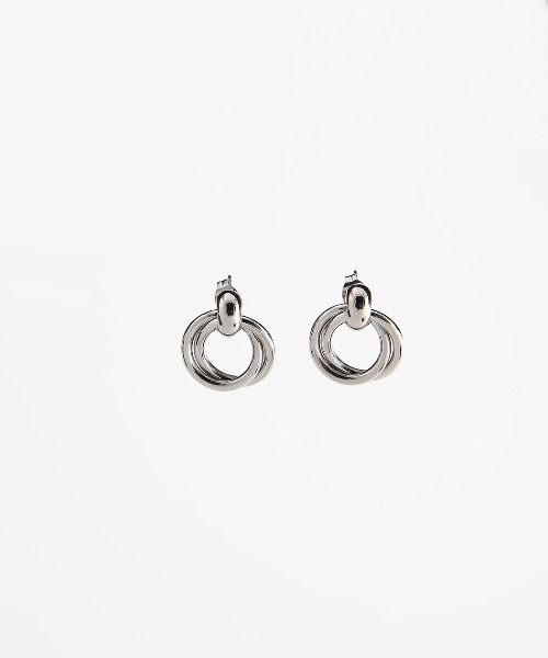 MIMILINE（ミミライン）の「サークルデザインピアス（ピアス（両耳用）・レディース・ピンクゴールド/ゴールド/シルバー・FREE）」の6枚目の写真
