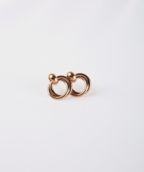 MIMILINE（ミミライン）の「サークルデザインピアス（ピアス（両耳用）・レディース・ピンクゴールド/ゴールド/シルバー・FREE）」の9枚目の写真