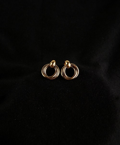 MIMILINE（ミミライン）の「サークルデザインピアス（ピアス（両耳用）・レディース・ピンクゴールド/ゴールド/シルバー・FREE）」の10枚目の写真
