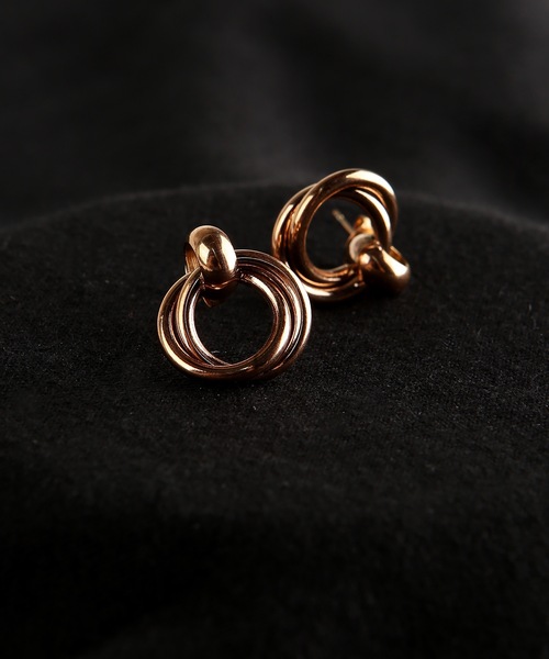 MIMILINE（ミミライン）の「サークルデザインピアス（ピアス（両耳用）・レディース・ピンクゴールド/ゴールド/シルバー・FREE）」の13枚目の写真