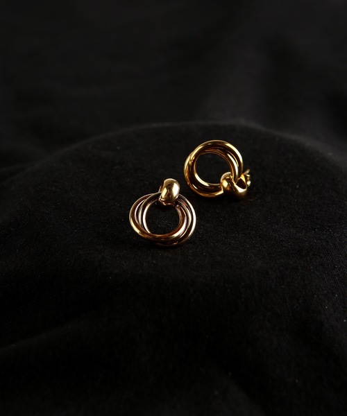 MIMILINE（ミミライン）の「サークルデザインピアス（ピアス（両耳用）・レディース・ピンクゴールド/ゴールド/シルバー・FREE）」の14枚目の写真