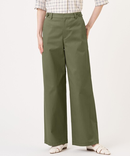 J.PRESS(ジェイプレス)の「20チノストレッチ ストレート パンツ(チノパンツ・レディース・ベージュ系/ネイビー系/カーキ系・T13/T15/T17)」の2枚目の写真