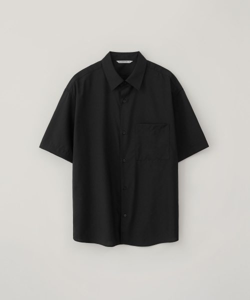 BLANKROOM(ブランクルーム)の「マティウールハーフシャツ_BLACK(シャツ/ブラウス・メンズ・その他・1/2/4/3)」の1枚目の写真