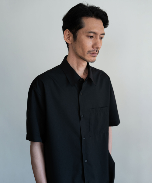 BLANKROOM(ブランクルーム)の「マティウールハーフシャツ_BLACK(シャツ/ブラウス・メンズ・その他・1/2/4/3)」の5枚目の写真