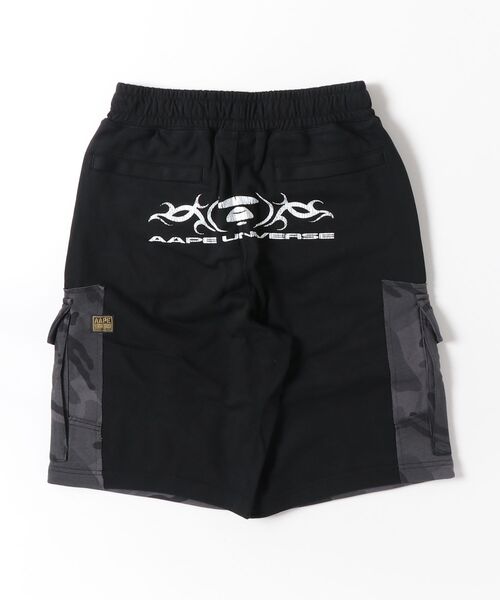 AAPE BY A BATHING APE(エーエイプバイアベイシングエイプ)の「AAPE MAIN SWEAT SHORTS(スウェットパンツ・メンズ・ブラック・MEDIUM/LARGE/X-LARGE/SMALL)」の6枚目の写真