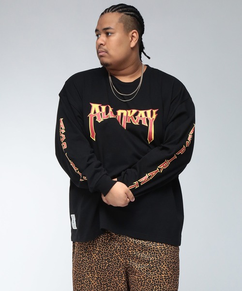 SAKAZEN(サカゼン)の「【WEB限定価格】Tシャツ 長袖 メンズ 大きいサイズ フロントプリント アームプリント クルーネック ロンT トップスカジュアル 春 夏(Tシャツ/カットソー・メンズ・レッド/ブラック・3XL/X(2L)/2XL)」の19枚目の写真