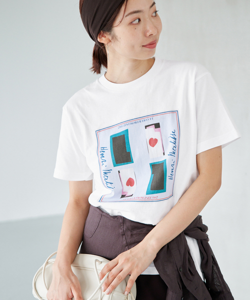 IENA(イエナ)の「THE CULTURE CODE/ザ カルチャーコード MATTIS Tシャツ(Tシャツ/カットソー・レディース・ホワイト/チャコールグレー/ライトグレー/グレー/ホワイト×ホワイト/ホワイト系その他・FREE)」の2枚目の写真