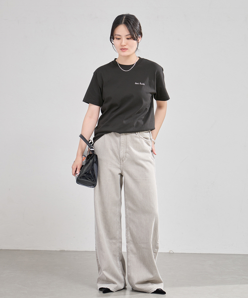 IENA(イエナ)の「THE CULTURE CODE/ザ カルチャーコード MATTIS Tシャツ(Tシャツ/カットソー・レディース・ホワイト/チャコールグレー/ライトグレー/グレー/ホワイト×ホワイト/ホワイト系その他・FREE)」の8枚目の写真