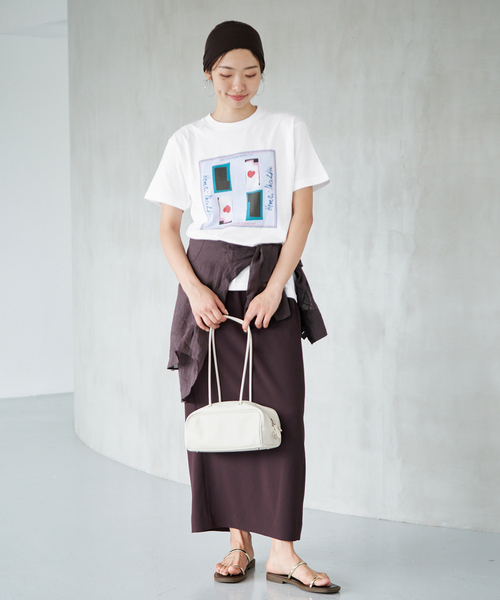 IENA(イエナ)の「THE CULTURE CODE/ザ カルチャーコード MATTIS Tシャツ(Tシャツ/カットソー・レディース・ホワイト/チャコールグレー/ライトグレー/グレー/ホワイト×ホワイト/ホワイト系その他・FREE)」の10枚目の写真