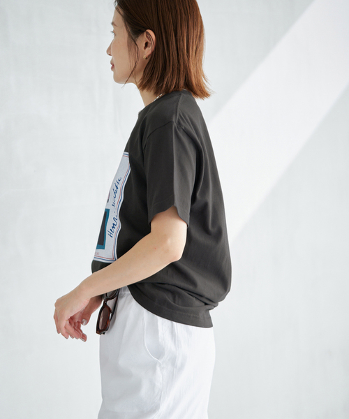 IENA(イエナ)の「THE CULTURE CODE/ザ カルチャーコード MATTIS Tシャツ(Tシャツ/カットソー・レディース・ホワイト/チャコールグレー/ライトグレー/グレー/ホワイト×ホワイト/ホワイト系その他・FREE)」の14枚目の写真