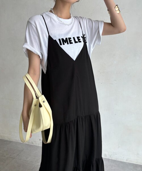 DouDou（ドゥドゥ）の「【WEB限定】ティアードキャミワンピース（ワンピース・レディース・オレンジ/ブラック/モカ・FREE）」の11枚目の写真