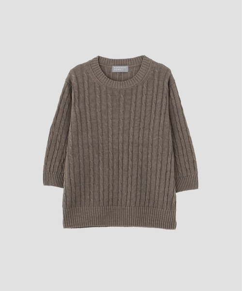 MARGARET HOWELL(マーガレットハウエル)の「CABLE KNIT LINEN(ニット/セーター・レディース・チャコール/マスタード・2)」の7枚目の写真