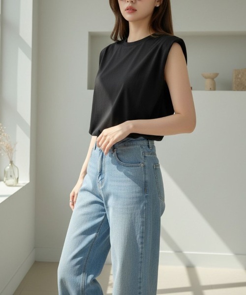 Human 2nd Occasion(ヒューマンセカンドオケージョン)の「タックショルダー プルオーバー(Tシャツ/カットソー・レディース・ブラック/オフホワイト・FREE)」の13枚目の写真