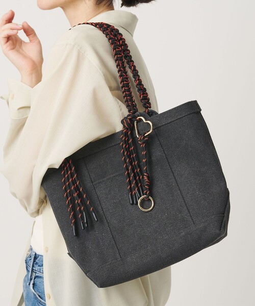 BEAUTY&YOUTH UNITED ARROWS(ビューティーアンドユースユナイテッドアローズ)の「パラコード キャンバス チャーム トートバッグ(トートバッグ・レディース・ナチュラル/ブラック・FREE)」の2枚目の写真