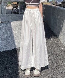 ガウチョパンツ」に該当するパンツ（ホワイト/白色系・ワイド・ルーズ