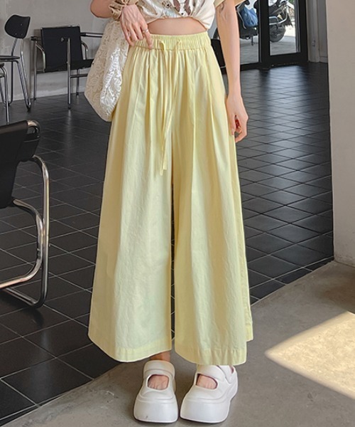 AMAJI(アマジ)の「天? ハイウエスト ガウチョパンツ(その他パンツ・レディース・イエロー/ホワイト/ベージュ/ブラック・SMALL/MEDIUM/LARGE/X-LARGE)」の1枚目の写真