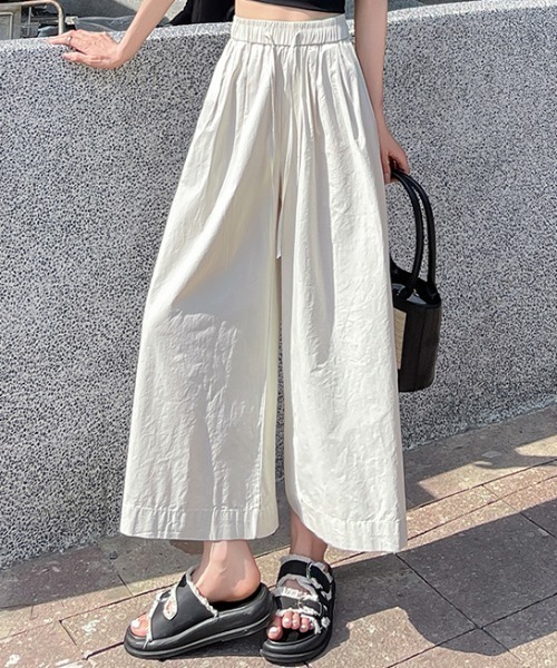 AMAJI(アマジ)の「天? ハイウエスト ガウチョパンツ(その他パンツ・レディース・イエロー/ホワイト/ベージュ/ブラック・SMALL/MEDIUM/LARGE/X-LARGE)」の8枚目の写真