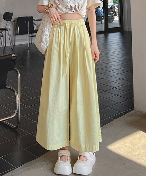 AMAJI(アマジ)の「天? ハイウエスト ガウチョパンツ(その他パンツ・レディース・イエロー/ホワイト/ベージュ/ブラック・SMALL/MEDIUM/LARGE/X-LARGE)」の9枚目の写真