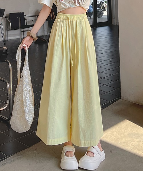 AMAJI(アマジ)の「天? ハイウエスト ガウチョパンツ(その他パンツ・レディース・イエロー/ホワイト/ベージュ/ブラック・SMALL/MEDIUM/LARGE/X-LARGE)」の10枚目の写真