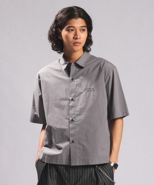 RAGEBLUE（レイジブルー）の「CIRCLE LOGO COMPACT SHIRTS/ワンポイントロゴコンパクトシャツ（シャツ/ブラウス・メンズ・ダークグレー/ブラック・LARGE/MEDIUM）」の12枚目の写真