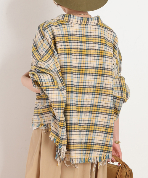 R13（アールサーティーン）の「【R13/アールサーティーン】CROPPED WORK Shirt（シャツ/ブラウス・レディース・イエロー・FREE）」の3枚目の写真