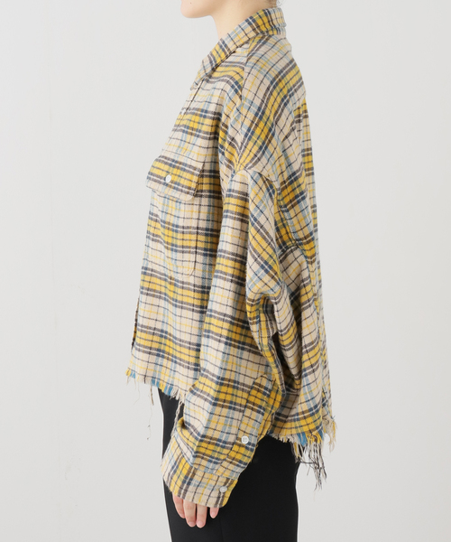 R13（アールサーティーン）の「【R13/アールサーティーン】CROPPED WORK Shirt（シャツ/ブラウス・レディース・イエロー・FREE）」の8枚目の写真