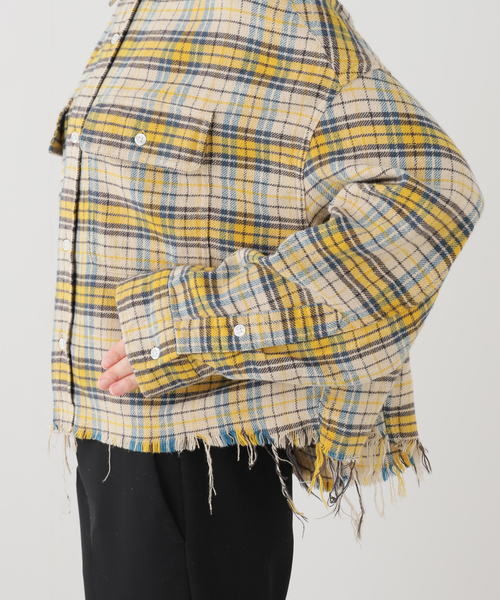R13（アールサーティーン）の「【R13/アールサーティーン】CROPPED WORK Shirt（シャツ/ブラウス・レディース・イエロー・FREE）」の11枚目の写真