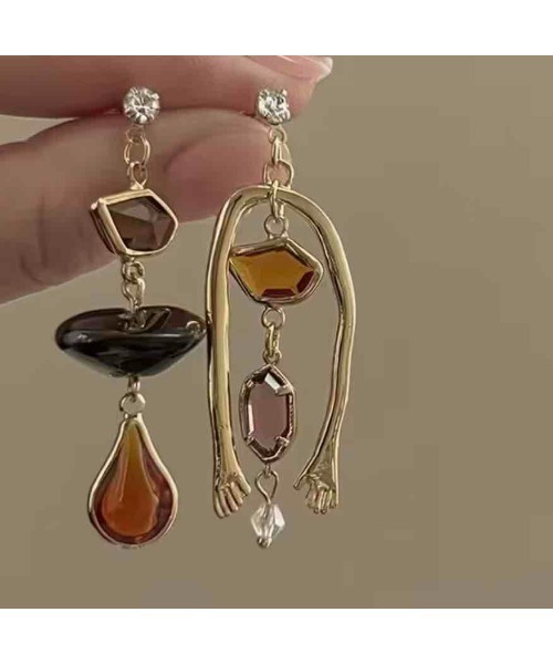 tone(トーン)の「【88eighty-eight】レトロアンティークストーン非対称ピアス【import】(MA)(ピアス(両耳用)・レディース・ゴールド・FREE)」の3枚目の写真