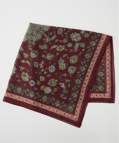SLY(スライ)の「PERSIAN CARPET MOTIF SCARF ペルシアンカーペットモチーフスカーフ(バンダナ/スカーフ・レディース・バーガンディー/ブラック・FREE)」の2枚目の写真