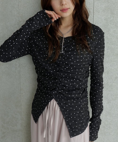 AMUU. PRECIEUSE(アムープレシューズ)の「ドットシャーリングプルオーバー(Tシャツ/カットソー・レディース・オフホワイト/ブラック・FREE)」の11枚目の写真